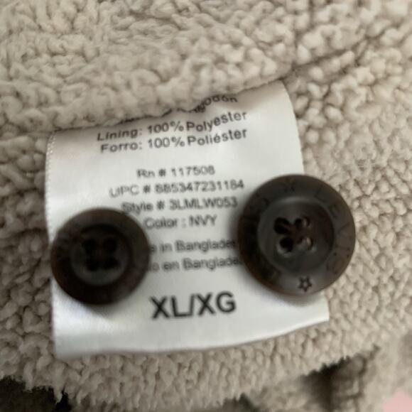 Vintage 90s Levi’s Jacket Mens XL Fleece Lined Shacket Blue Shirt Pockets - Picture 4 of 8